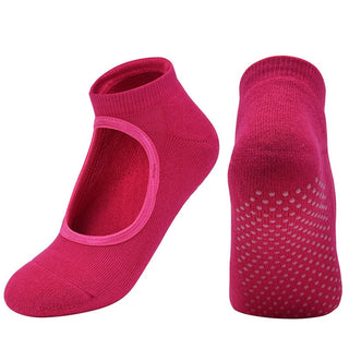 Buy 1-pair17 Hot Breathable Anti-Friction Women Yoga Socks Silicone Non Slip