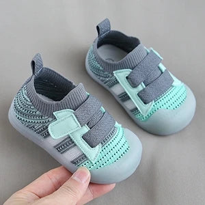 Buy army-green 11.5-14.5cm Baby First Walkers for Kids Girls Boys, Mesh Breathable Knitting Toddler Sneakers,Soft Infant Casual Autumn Shoes