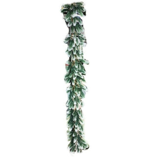 Buy white 1.8m Artificial Green Christmas Garland Wreath Xmas Home Party