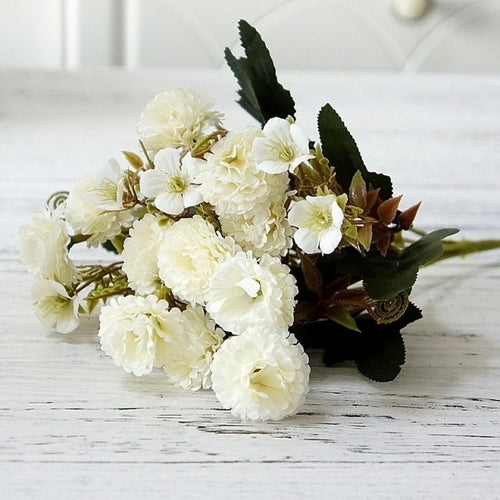 1 Bundle European Small Clove Carnations Artificial Flowers