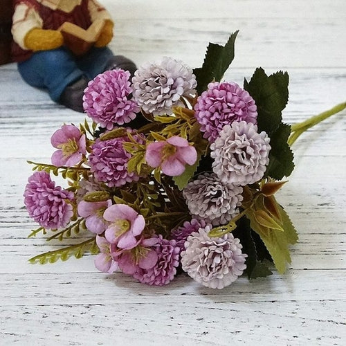 1 Bundle European Small Clove Carnations Artificial Flowers