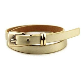 Buy champagne Candy Colors Leather Belt
