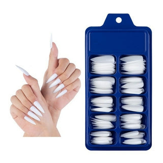 Buy pointed-c1 100Pcs Fake Nails Colored