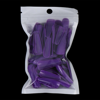 Buy square-head-purplea 100Pcs Fake Nails Colored