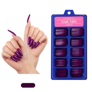 Buy square-head-t10 100Pcs Fake Nails Colored