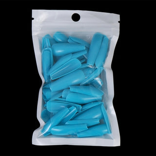 Buy square-head-bluea 100Pcs Fake Nails Colored