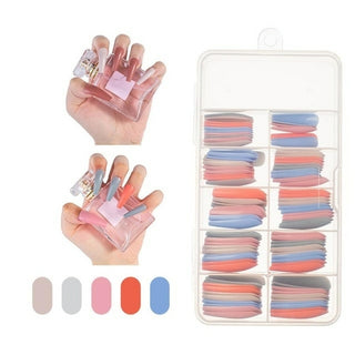 Buy square-head-9 100Pcs Fake Nails Colored