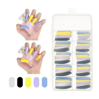 Buy square-head-5 100Pcs Fake Nails Colored