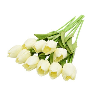 Buy b 10PCS Tulip Artificial Flower Real Touch Artificial Bouquet Fake
