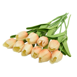 Buy n 10PCS Tulip Artificial Flower Real Touch Artificial Bouquet Fake