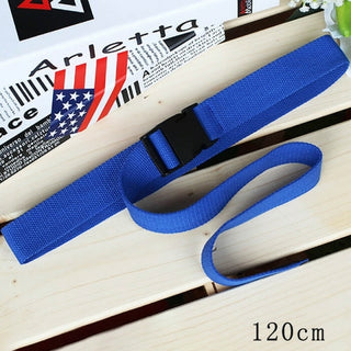 Buy blue 120cm Casual Fashion Black Canvas Belt