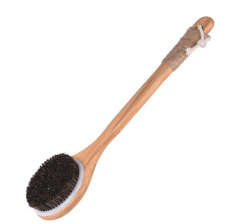 Buy style-6-40cm TREESMILE Exfoliating Wooden Body Massage Shower Brush Natural Bristle Bath Brush SPA Woman Man Skin Care Dry Body Brush D40