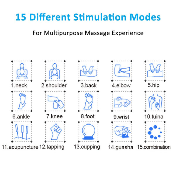 15 Modes 4 Output Electric EMS Muscle Stimulator TENS Unit Electronic