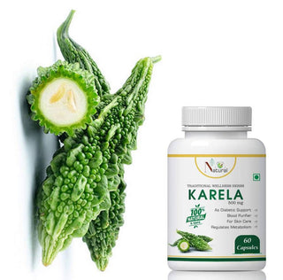 Karela Herbal Capsules For Helps You Get A Glowing Skin 100% Ayurvedic (60 Capsules)