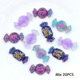 Buy purple-candy-20pcs 3D Nail Charms