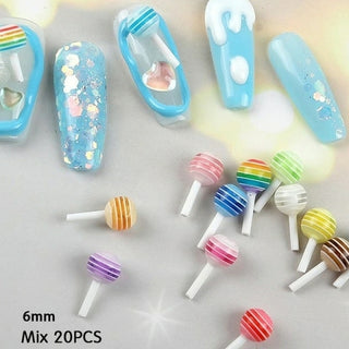 Buy lollipop-20pcs 3D Nail Charms