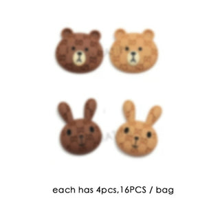 Buy bear-bunny-16pcs 3D Nail Charms