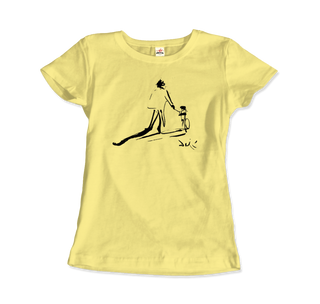 Buy spring-yellow Salvador Dali Sketch, Childhood With Father Riding a Bike 1971 T-Shirt