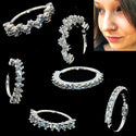 1PC Round Zircon Bendable Gem Ring Bendable Seamless Nose Ring