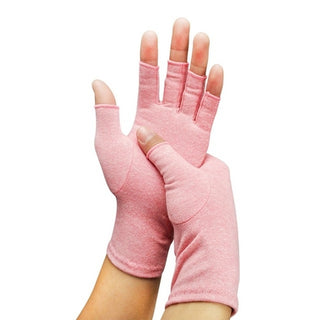 Buy burgundy 1Pair Arthritis gloves woman Rheumatoid Magnetic Compression Gloves