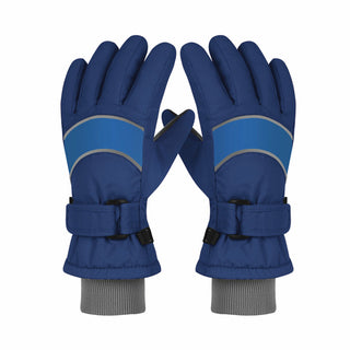 Buy blue Kid Winter Ski Gloves S4