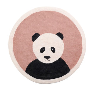 Buy 5 Cartoon Round Carpet Owl Panda Rainbow Printed Nordic Thickened Anti-Fall Mat Bedroom Bedside Children Game Crawling Mat