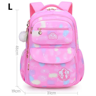 Buy pink-large-bookbag-only 2 Size Cute Girls School Bags with Handbag