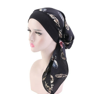 Buy green 2020 NEW Women muslim fashion hijab cancer chemo flower print hat