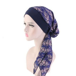 Buy light-ginger 2020 NEW Women muslim fashion hijab cancer chemo flower print hat