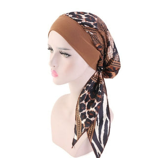 Buy gray 2020 NEW Women muslim fashion hijab cancer chemo flower print hat
