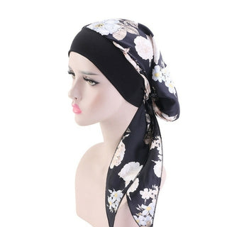 Buy royal-blue 2020 NEW Women muslim fashion hijab cancer chemo flower print hat