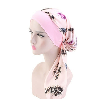 Buy purple 2020 NEW Women muslim fashion hijab cancer chemo flower print hat