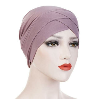 Buy dark-khaki 2020 Women New Large Flower Stretch Scarf Hat Ladies Elegant Fashion