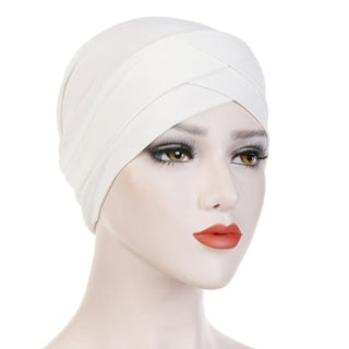 Buy light-gray 2020 Women New Large Flower Stretch Scarf Hat Ladies Elegant Fashion