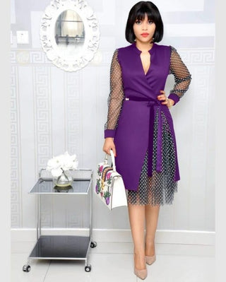 Buy purple 2020 XL Summer Plus Size Women Dress Casual 2XL Big Large Size Warp