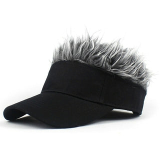 Buy gy 2021 Baseball Cap With Spiked Hairs Wig Baseball Hat With Spiked Wigs