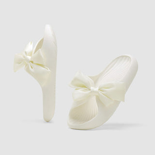 Buy white 2021 Cute Bow knot Women&#39;s Flip flops Platform Non slip Indoor