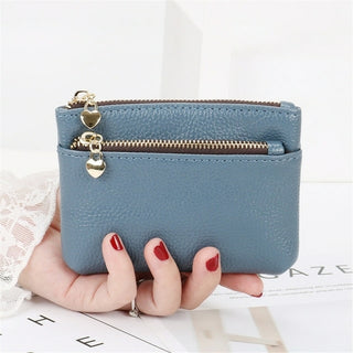 Buy blue 2021 New Leather Coin Purse Women Mini Change Purses Kids Coin Pocket