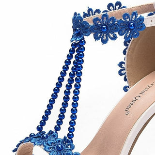 Buy female-sandals-shoes Ladies Beading Lace Flowers Shoes