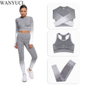 2021Workout Sport Suit 2/3PCS Women Seamless Leggings Gym Clothing