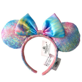 Buy pink 2022 Disney Mickey Ears Headband Firework Headband with Castle Peter