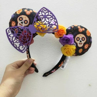 Buy purple 2022 Disney Mickey Ears Headband Firework Headband with Castle Peter