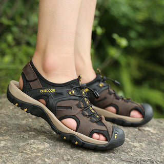 2022 Men Summer Sandals Leather Male Summer Shoes for Men Fisherman