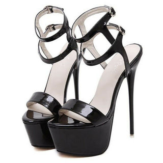 Buy black 2022 New Summer Sexy Women High Heels Sandals 16cm Fashion Stripper