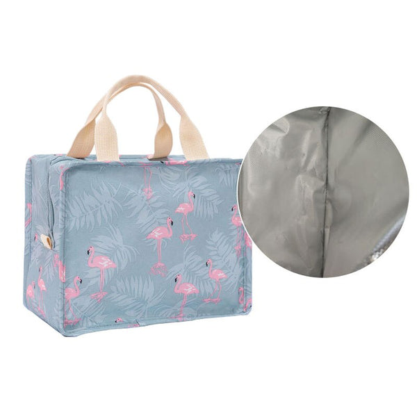 Cooler Bag Portable Food Bag Aluminum Foil Thermal Box Zipper Ice Pack Cute Animal Prints Lunchbox