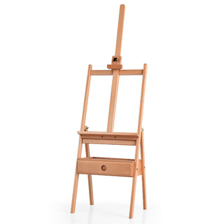Wooden Artist Easel Beech Stand with Adjustable Holder and Drawer