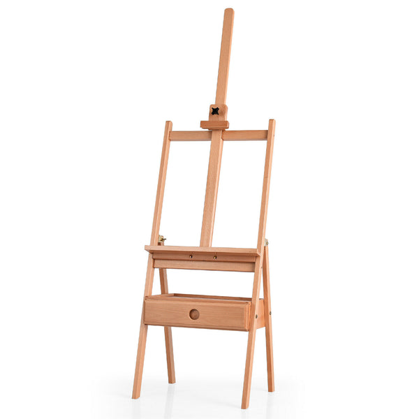 Wooden Artist Easel Beech Stand with Adjustable Holder and Drawer