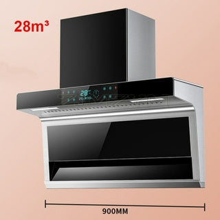 Buy white 220V Home Range Hood Stainless Steel High Suction Automatic Washing