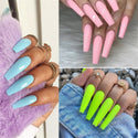 24/100Pcs Candy Color False Nail Tips Full Cover Matte Acrylic