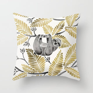 Buy gold-plants-027 Hot Gold Throw Pillows